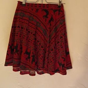 High waisted Christmas skirt